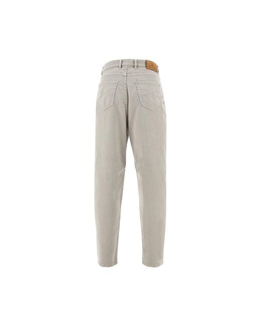 Brunello Cucinelli Gray Iconic Fit Denim Pants for men