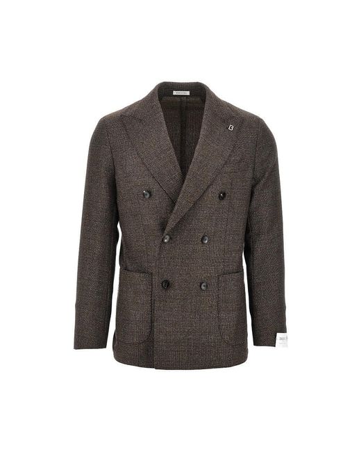BRERAS Milano Gray Mouliné Knitting 'Ferrara' Jacket for men