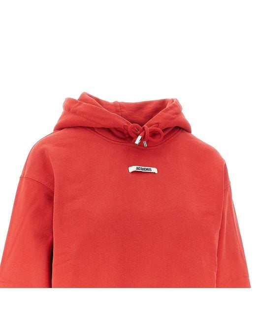 Felpa Con Cappuccio 'Gros Grain' Donna di Jacquemus in Red