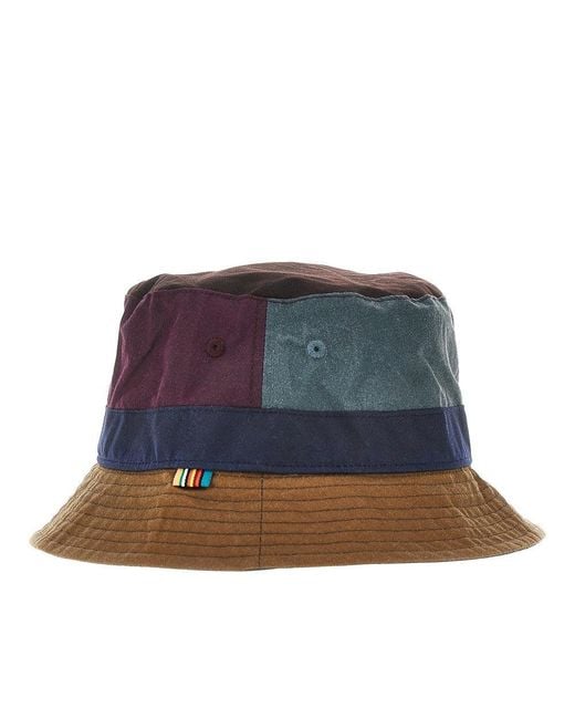 Barbour Blue 'Paul Smith Loves Barbour' Bucket Hat for men
