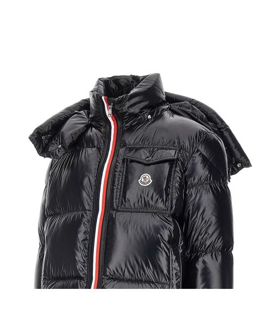 Moncler Black Padded Nylon 'Montbeliard' Downjacket for men