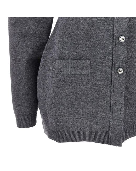 Cardigan A Clessidra di Gucci in Gray