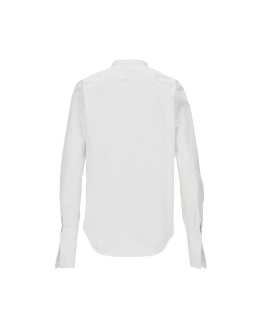 Fendi White Cotton Poplin Shirt for men