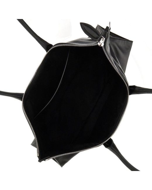 McQueen Black Nappa Leather 'Manta' Shoulder Bag