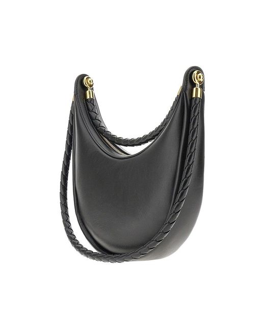 Bottega Veneta Black Leather 'Hula Hoop' Bag