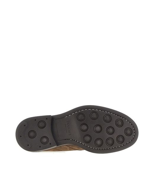 Doucal's Brown Suede Leather Laced Shoes for men