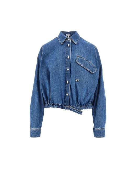 Loewe Blue Denim Balloon Fit Shirt