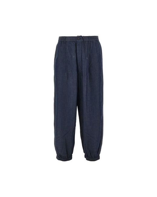 Emporio Armani Blue Chambray Pants for men