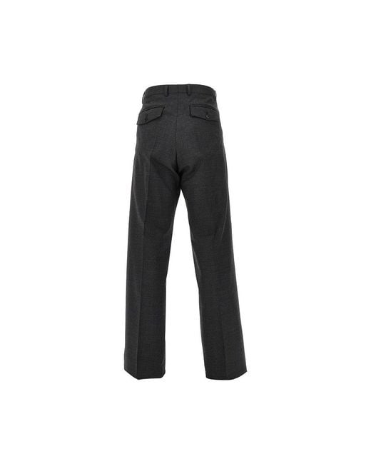 Pantalone A Gamba Ampia Con Pince Uomo di sunflower in Black da Uomo