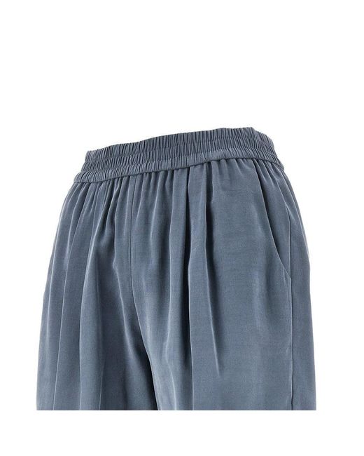 Emporio Armani Blue Washed Twill Shorts