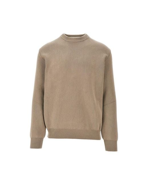 Golden Goose Deluxe Brand Natural Golden Embroidery Cotton Sweater for men