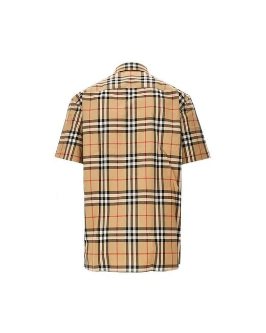 Burberry Metallic Check Poplin Shirt for men