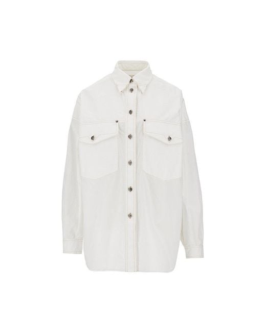 Versace White Cotton Poplin Shirt