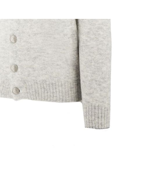 Brunello Cucinelli Gray Alpaca And Cashmere Blend Cardigan for men