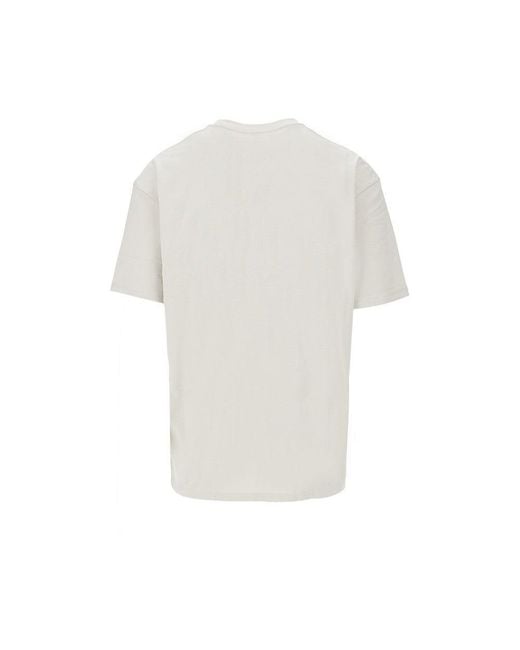 Under Armour White Loose Fit T-Shirt With Logo Print for men
