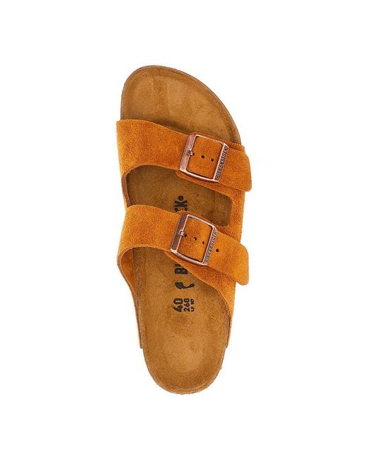 Birkenstock Brown Suede Leather 'Arizona' Slides for men