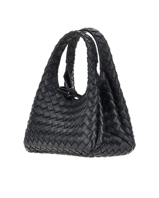 Bottega Veneta Black Intrecciato Nappa Leather Small 'Campana' Bag