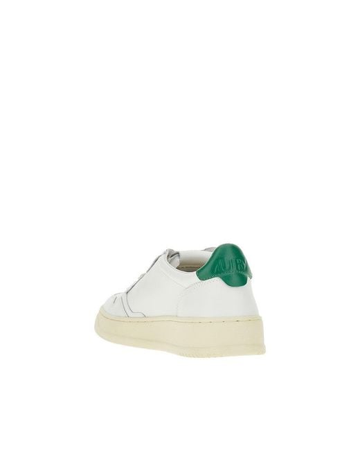 Autry White Medalist Low Leather Snekars for men