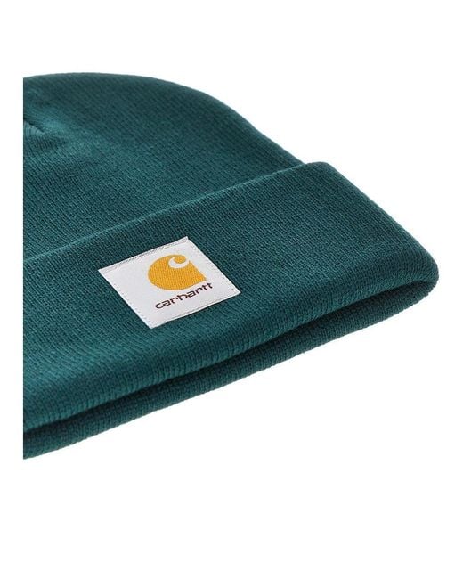 Carhartt Green Logo Patch Beanie for men