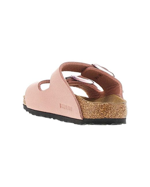 Birkenstock Pink Birko-Flor Nubuck 'Arizona' Sandals Kids