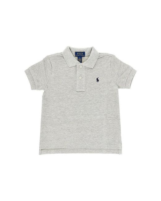 Ralph Lauren White Piquet Polo Shirt With Logo Embroidery Kids for men