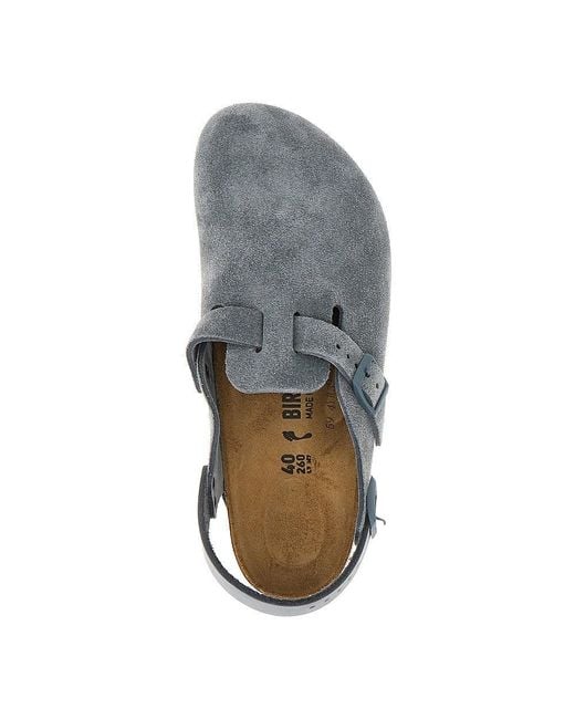 Birkenstock Blue 'Tokio' Suede Leather Sandals for men
