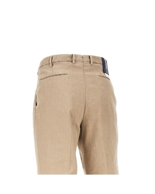 Santaniello Natural 'Clark' Linen And Cotton Pants for men