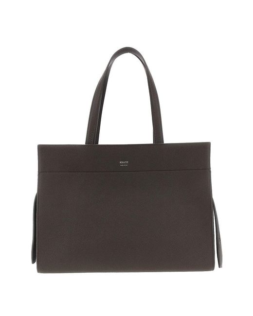 Khaite Black 'Crosby' Grained Leather Bag