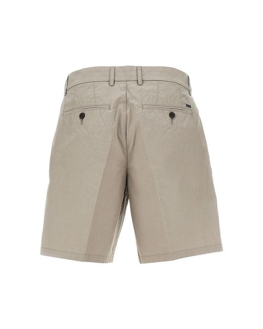 Emporio Armani Gray Pima Cotton Shorts With Dart for men