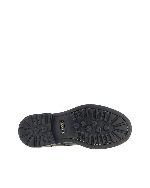 Doucal's Black Leather Laced Shoes for men