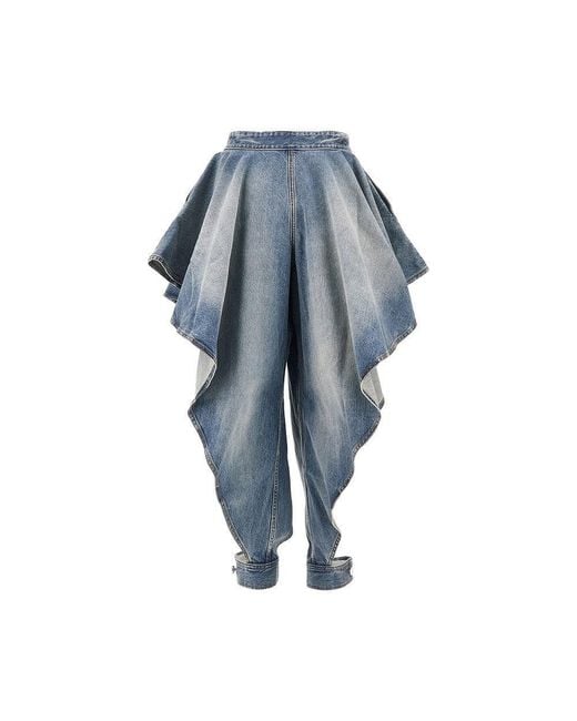 Alaïa Blue Panelled Jeans With Cuff