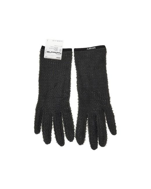 Satisfy Black Fuzzfleece Ad Gloves for men
