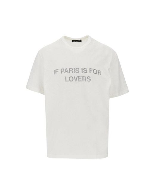 Cole Buxton White 'Paris Texas' T-Shirt for men