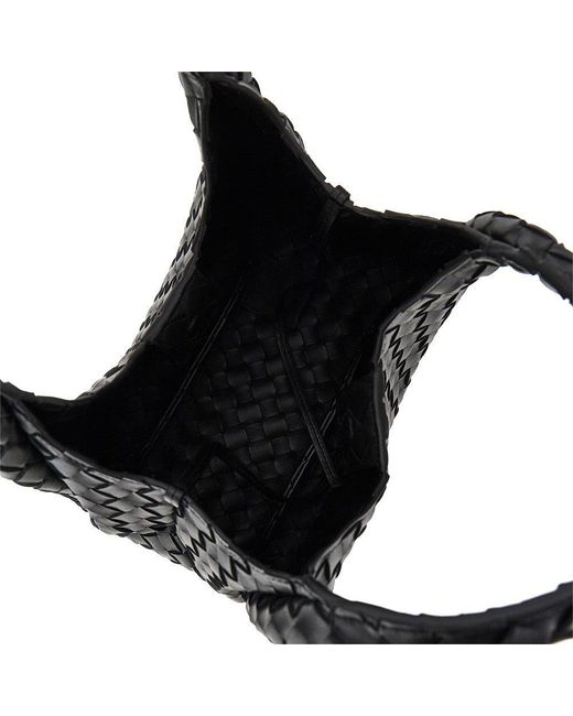 Bottega Veneta Black Intrecciato Nappa Leather Small 'Campana' Bag
