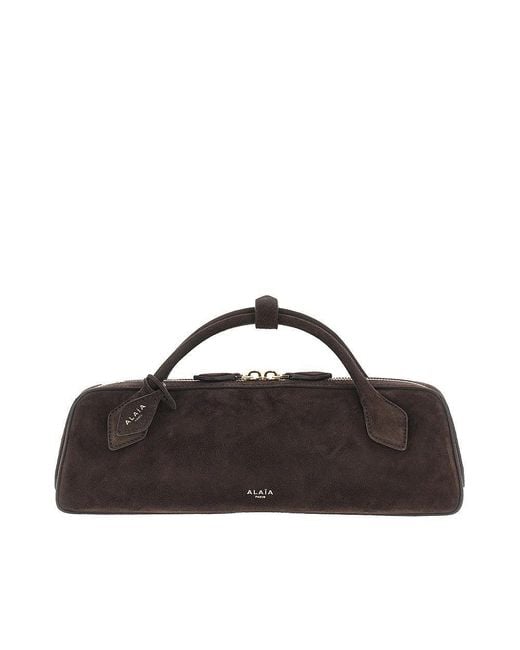Alaïa Brown Suede Leather 'Le Teckel' Clutch