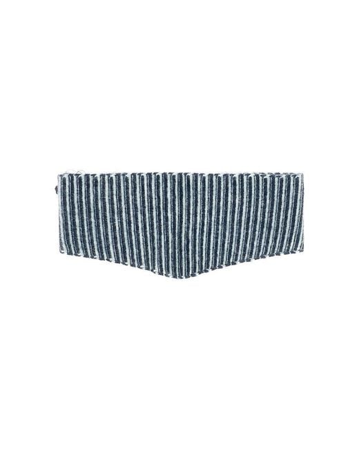 Bellerose Blue Knitted Scarf With Striped Motif Kids