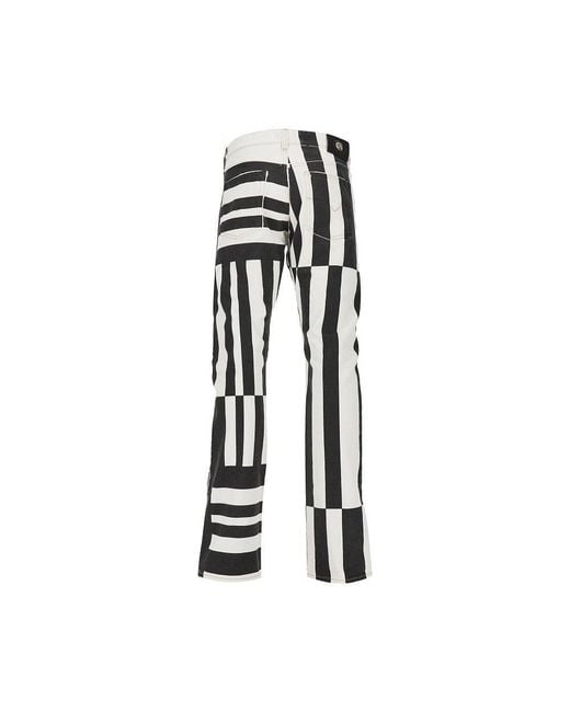 Versace Black Denim Jeans With Sylvester Print for men