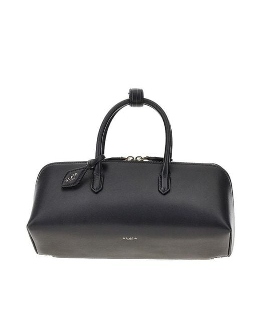 Alaïa Black Box Leather Small 'Delta' Bag