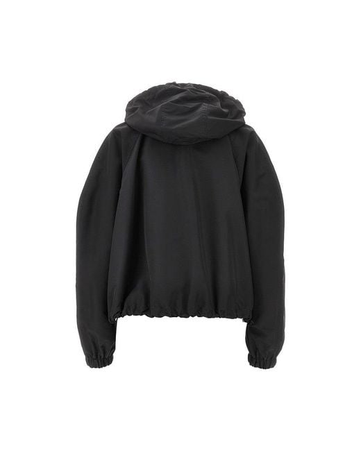 Loewe Black Technical Fabric Balloon Fit Blouson Jacket