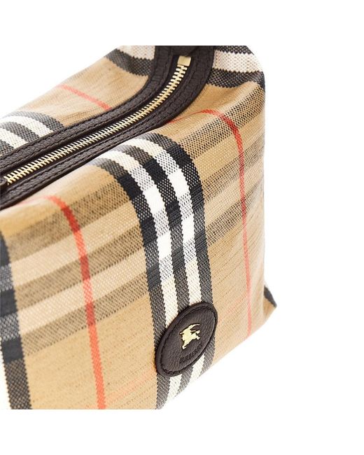 Burberry Metallic Check Canvas 'Highlands' Shoulder Bag