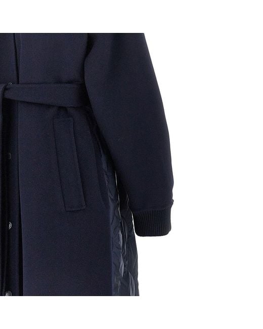 Weekend by Maxmara Blue Nylon And Virgin Wool Coat