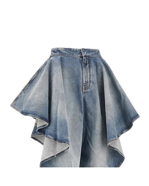 Alaïa Blue Panelled Jeans With Cuff