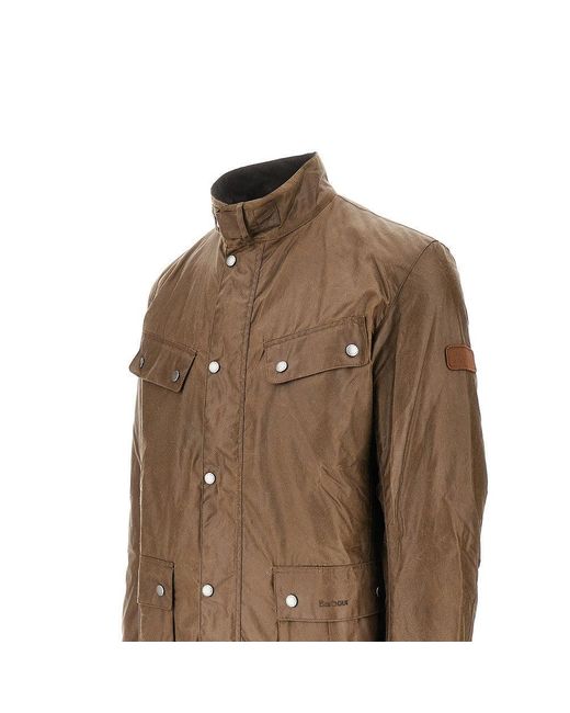 Barbour Brown 'Duke' Waxed Cotton Jacket for men