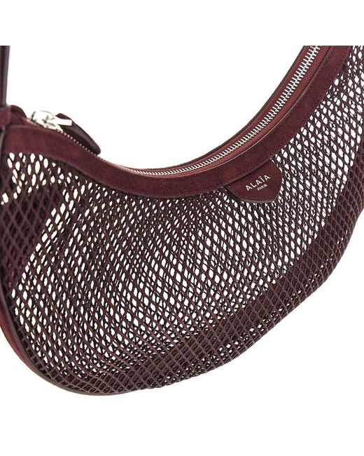 Alaïa Brown One Piece Demi Lune Net Bag