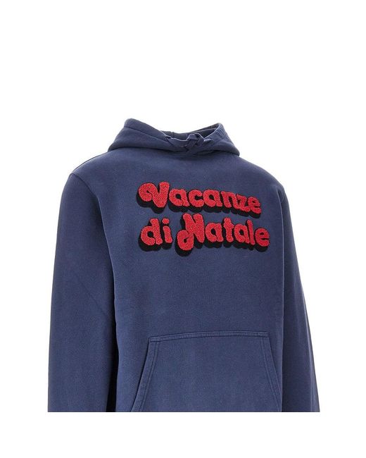 Mc2 Saint Barth Blue 'Vacanze Di Natale' Hoodie for men