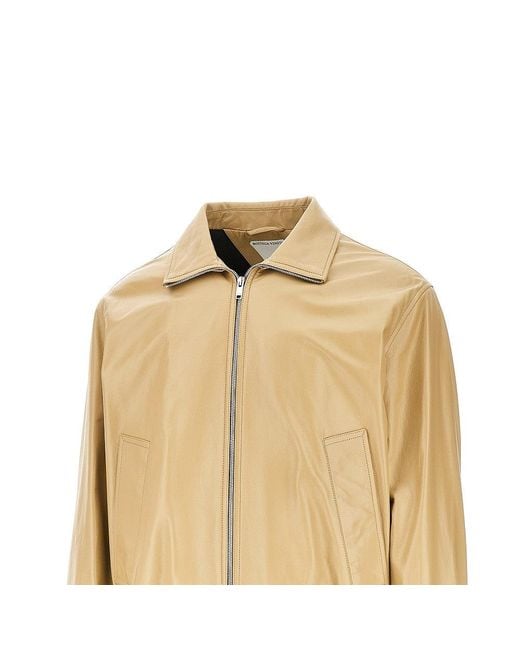 Bottega Veneta Natural Suede Leather Bomber Jacket for men