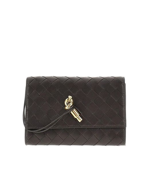 Bottega Veneta Black Intrecciato Nappa Leather 'Andiamo' Pouch