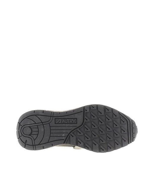 Autry Gray Leather And Nylon Reelwind Sv Low Sneakers for men