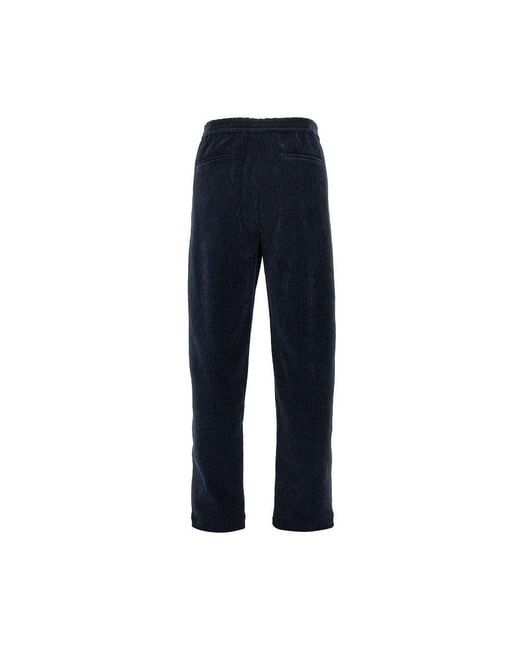 Emporio Armani Blue Ribbed Chenille Pants for men