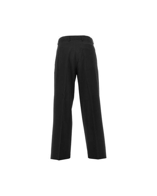 BRERAS Milano Black 'Orazio' Wool Pants With Dart for men
